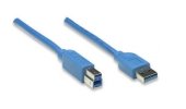 Кабель USB 3.0 AM/BM пакет, 1,8 м., синий, 12823