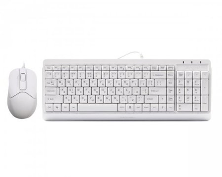 0 - Комплект (клавіатура, миша) A4Tech F1512 White