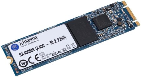1 - Накопичувач SSD 480 GB M.2 SATA Kingston M.2 2280 SATA III TLC (SA400M8/480G)