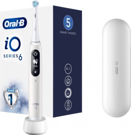 0 - Зубна щітка Braun Oral-B iO Series 6 iOM6.1A6.1K White