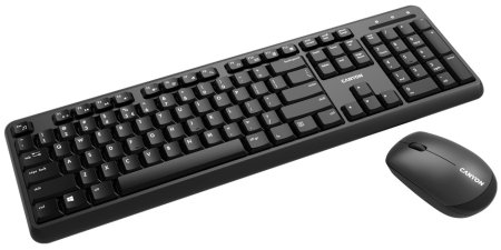 0 - Комплект бездротовий (клавіатура, миша) Canyon CNS-HSETW02-RU USB Black