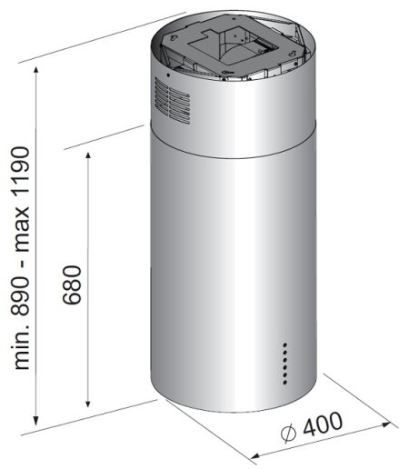 3 - Витяжка Zirtal KD-IS CL BL