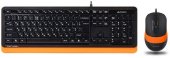 Комплект (клавiатура, миша) дротові A4tech Fstyler F1010 Black + Orange
